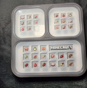 Zak Designs Minecraft Ultra Slim Lunch Snack Container Bento Box Leak Proof